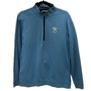 Ashworth Light Blue Quarter Zip Golf Sweatshirt / Size M / Omaha Beach Golf Club